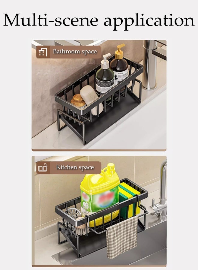 2 Pack Stainless Steel Dishwashing Sponge Holder, Sink Caddy Organizer Rack, Dish Soap and Sponge Holder for Kitchen Accessories Storage - Image 5